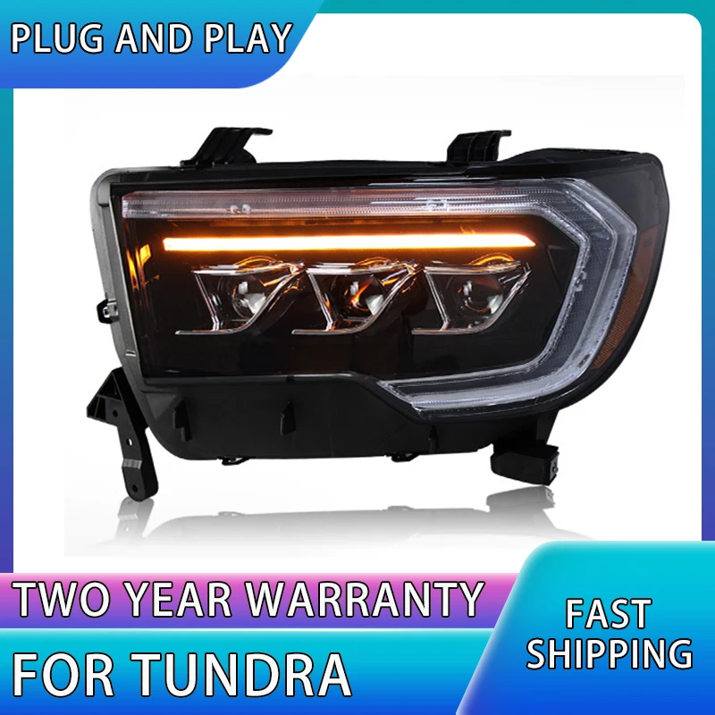 

Head Lamp Light Assembly For Toyota Tundra 2007-2013 Headlight Full LED Left-hand Drive Car Lights