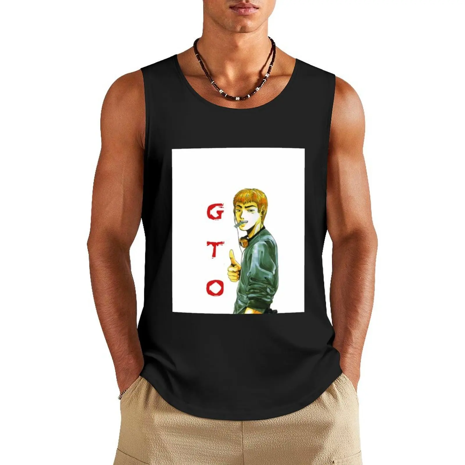 

GTO GTO Graphic Tank Top gym sleeveless shirt man sleeveless tshirts for men
