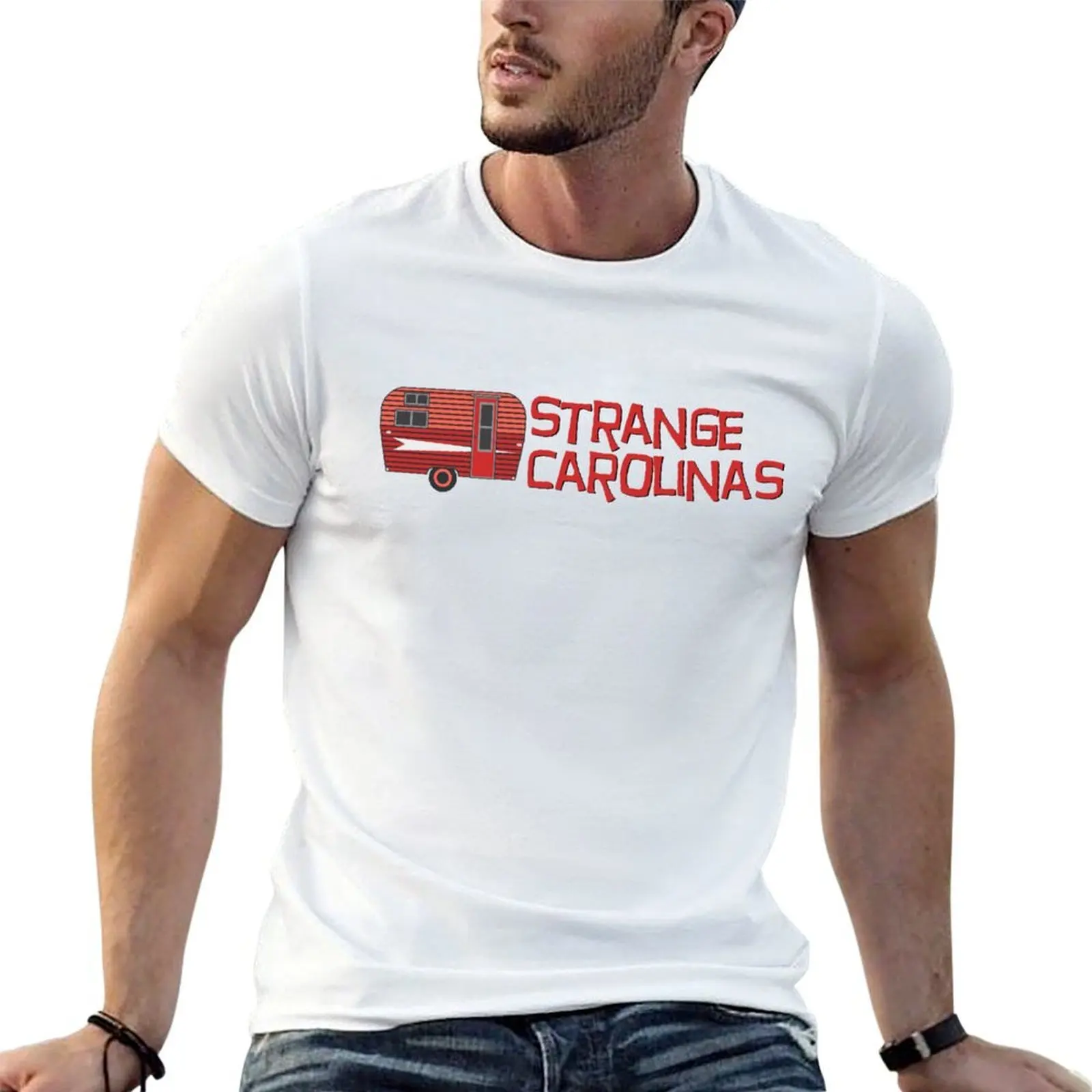 

Strange Carolinas Horizontal Logo T-Shirt t shirt men 100% cotton luxury brand t shirt man casual T-Shirt