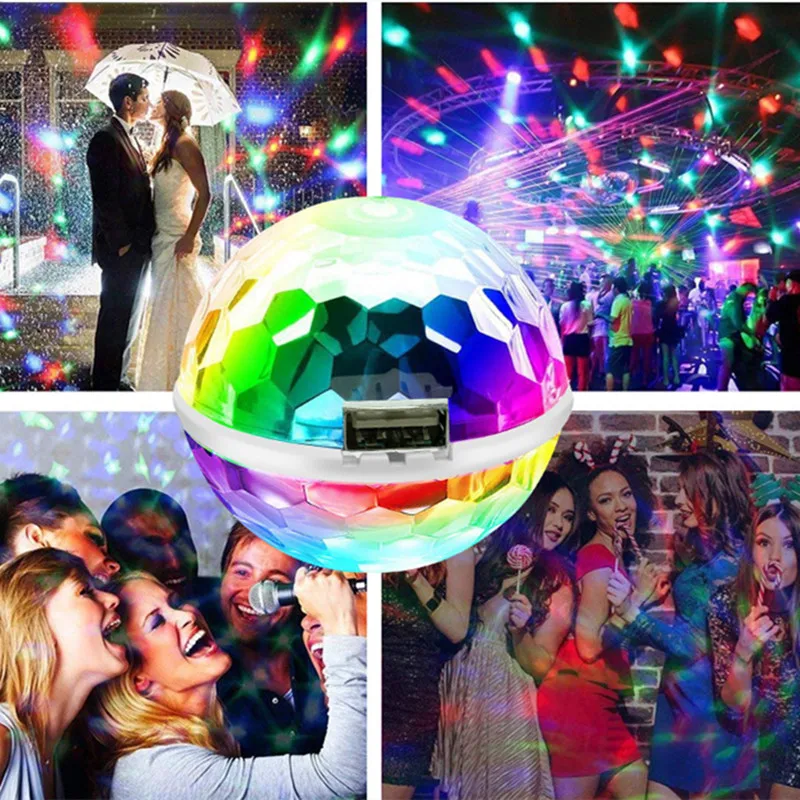 Mini USB RGB LED Auto DJ Bühne licht tragbare Home party ball farbe licht bar Club bühne wirkung licht mobile beleuchtung