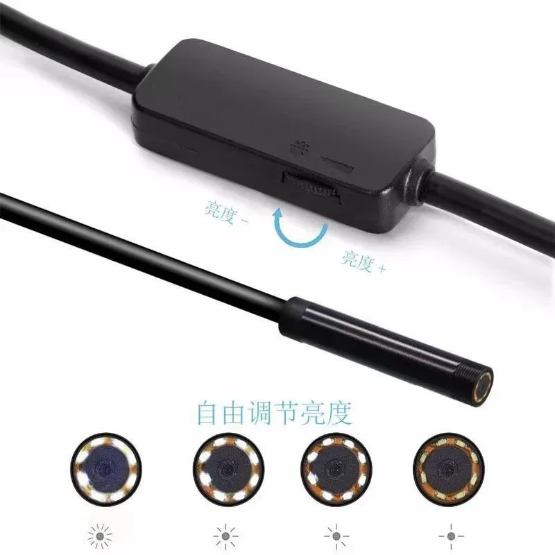 Industrial Endoscope Camera Close/Far focus Ip68 Waterproof 8mm 3 In1 USB Borescope Inspection Snake Camera For Android Phone PC