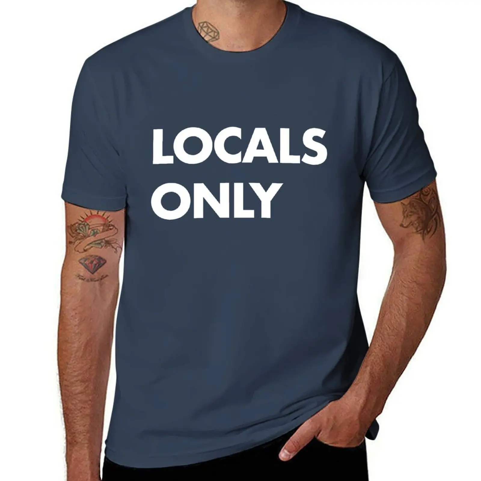 

Locals Only White T-Shirt Abstract Pattern Print Top