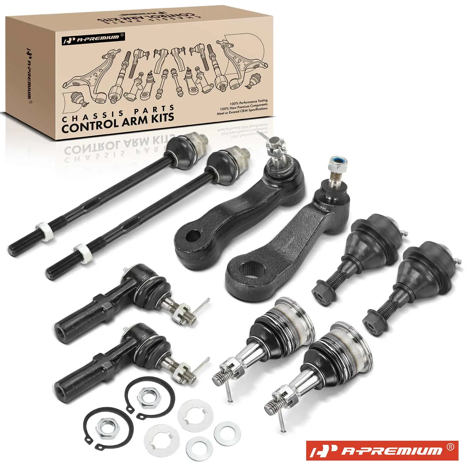 A-Premium 10x Idler Pitman Arm Tie Rod End Ball Joint for Chevrolet Silverado 2500 01-04 Silverado 3500 01-06 Silverado 1500 HD