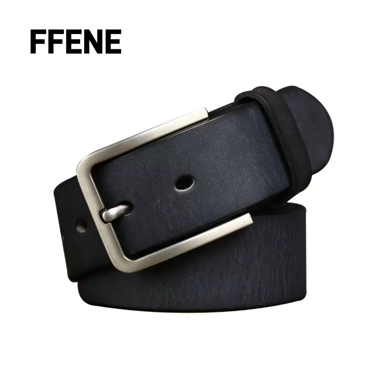 

Luxury 3.8CM Korean style simple and fashionable all-purpose washed retro leather belt men's high-end genuine top-grain belt