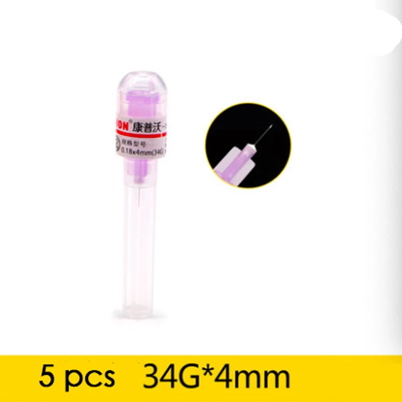 34G 4mm Compo น้ํามือน้ําเข็มเดี่ยว Periocular Superfine Non-Painless Micro Point ยุงเข็ม