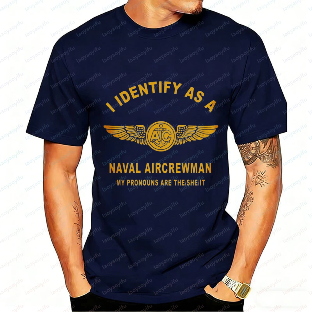 82nd Anniversary D-Day Normandy Landing 2026 T-Shirt Men's Naval Aircrewman Identify As A Crewman Military Cotton Casual Tops