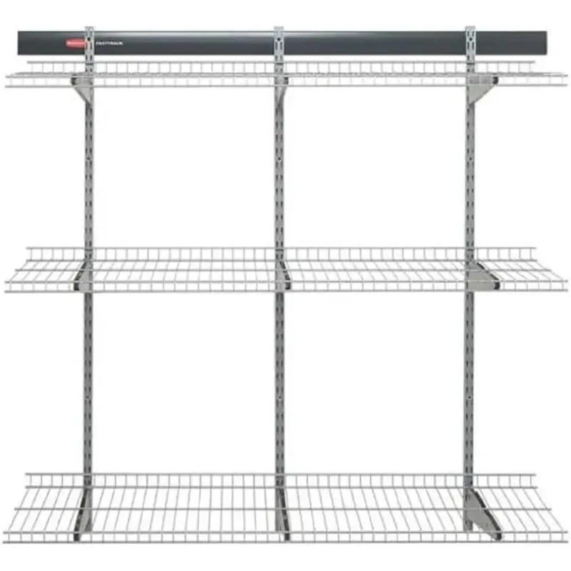 

Fasttrack Rail Storage 48"x16" 3-Shelf Kit, 350 lbs. Per Shelf, for Home/Garage/Shed/Workshop Organization