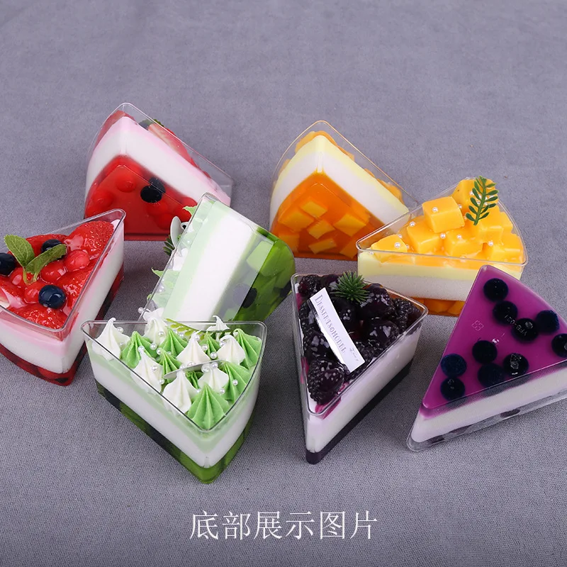 Accessoires de décoration de gâteau de simulation, faux pudding à la crème glacée aux fruits, modèle réaliste