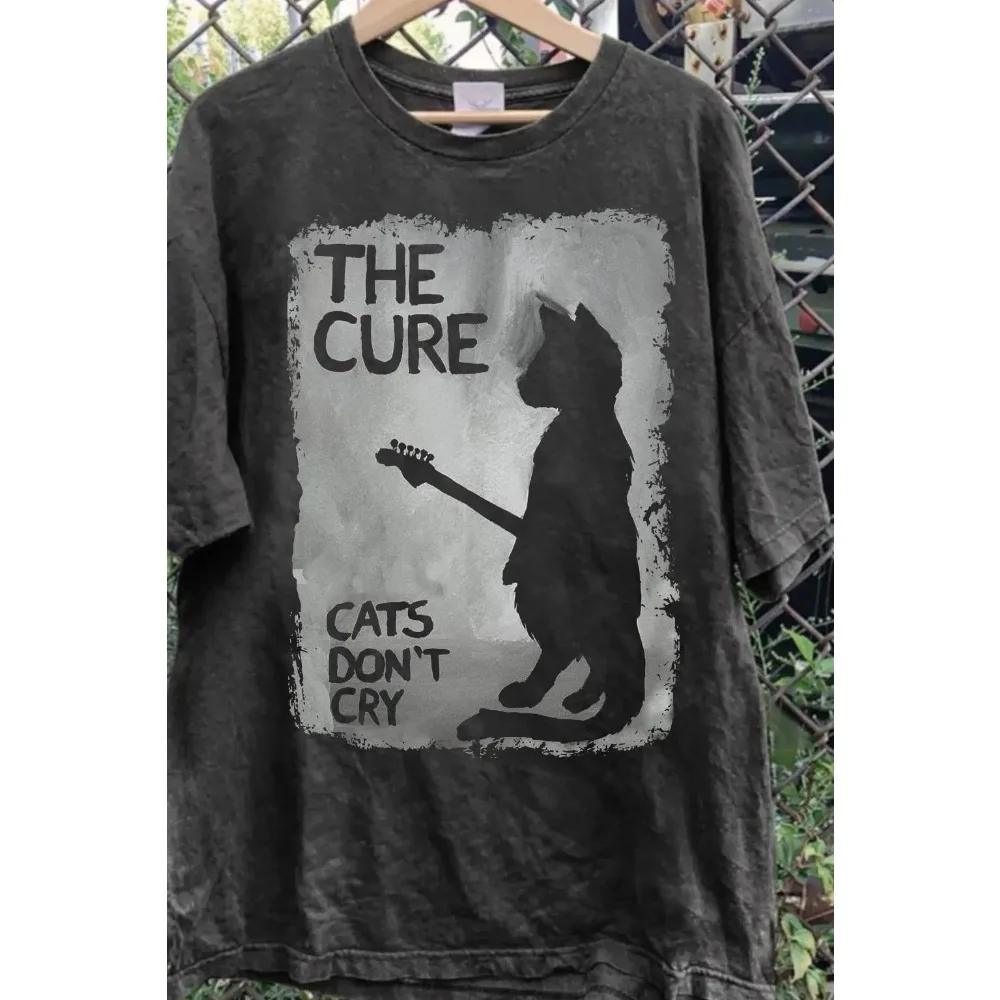 The Cure Cat T-Shirt, 90er Jahre Alternative Independent Rock Herren-T-Shirt, Sommer, neuer Stil, Unisex, lässiges T-Shirt