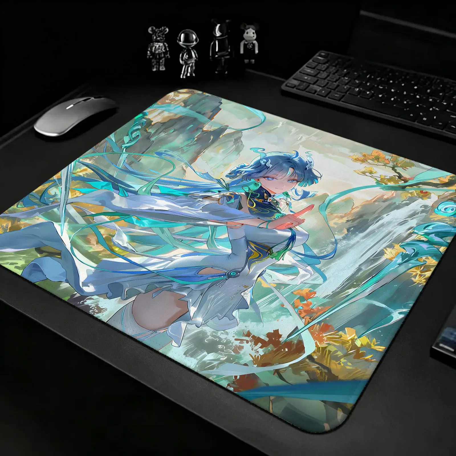 Wuthering Waves Qingxiao S/M/L Gaming Mat,Reinforced Stitched Edge,Portable Non‑Slip Pad for Laptop Office & E‑Sports Game Play