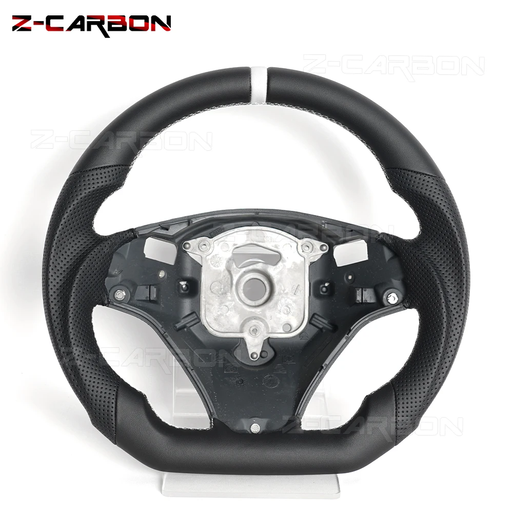 

Full Leather Steering Wheel For BMW E90 3 Series E89 E84 E92 E93 E87 E82 E88 E91 2006-2012 Car Steering Wheel White Stitching