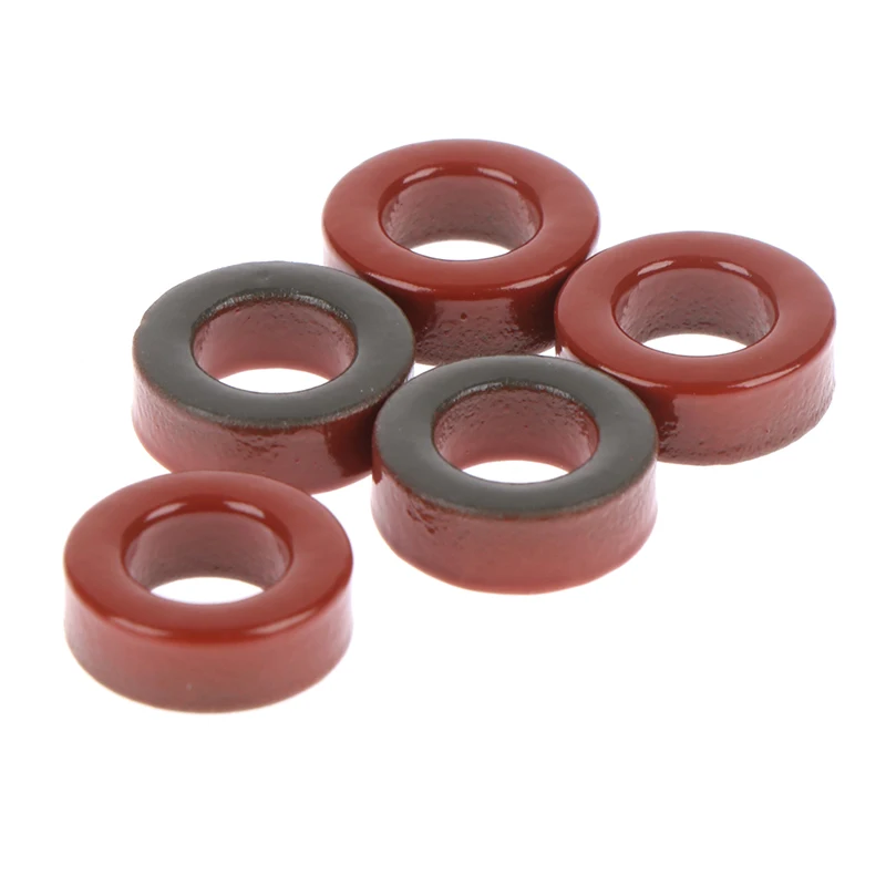 5pcs Carbonyl Iron Powder Cores T50-2 13*7*5 mm 4.9nH/N2 Ferrite Toroid Core  Micro Metal Small Magnetic Ring Low Permeability