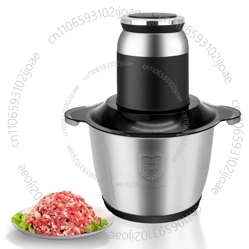 Large-capacity full-steel 3L electric multi-functional home food processor for mincing meat, dumpling filling, and vegetables