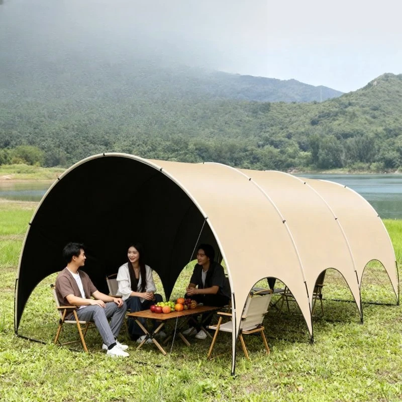 Outdoor vinyl canopy, sunscreen, rainproof, windproof, sunshade, large space awning, dome tent, quick construction