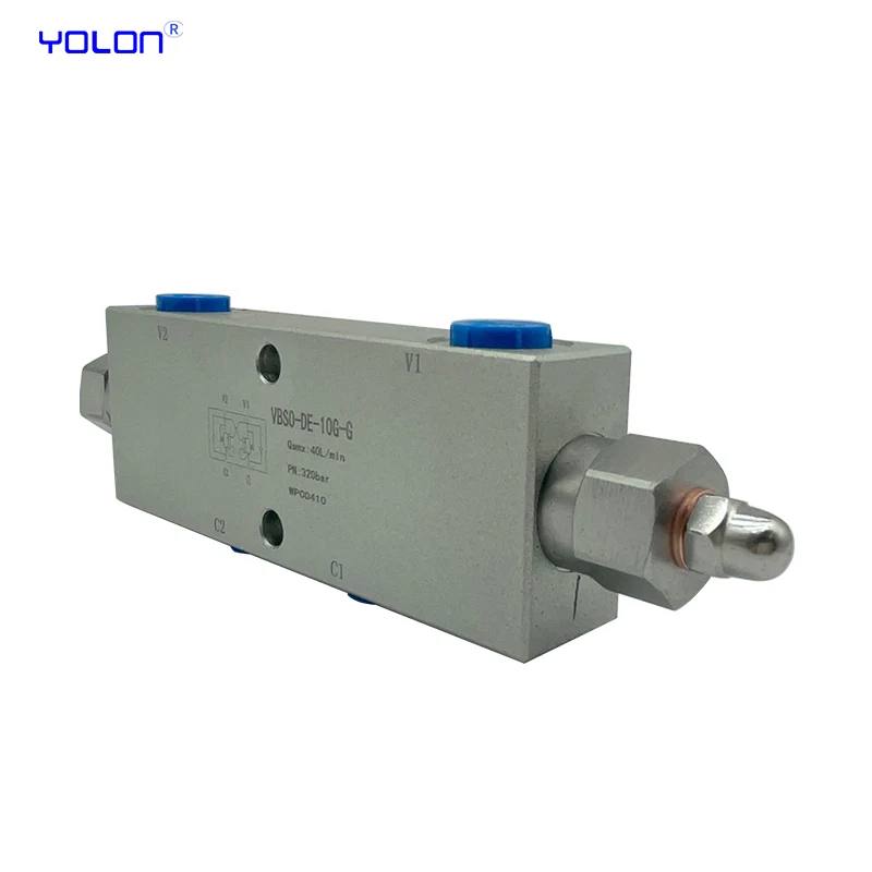 Válvula de equilíbrio bidirecional hidráulica Cilindro hidráulico Bloqueio Guindaste Válvula de equilíbrio Cilindro VBCD-DE/DEA/FL-G1/4 G3/8