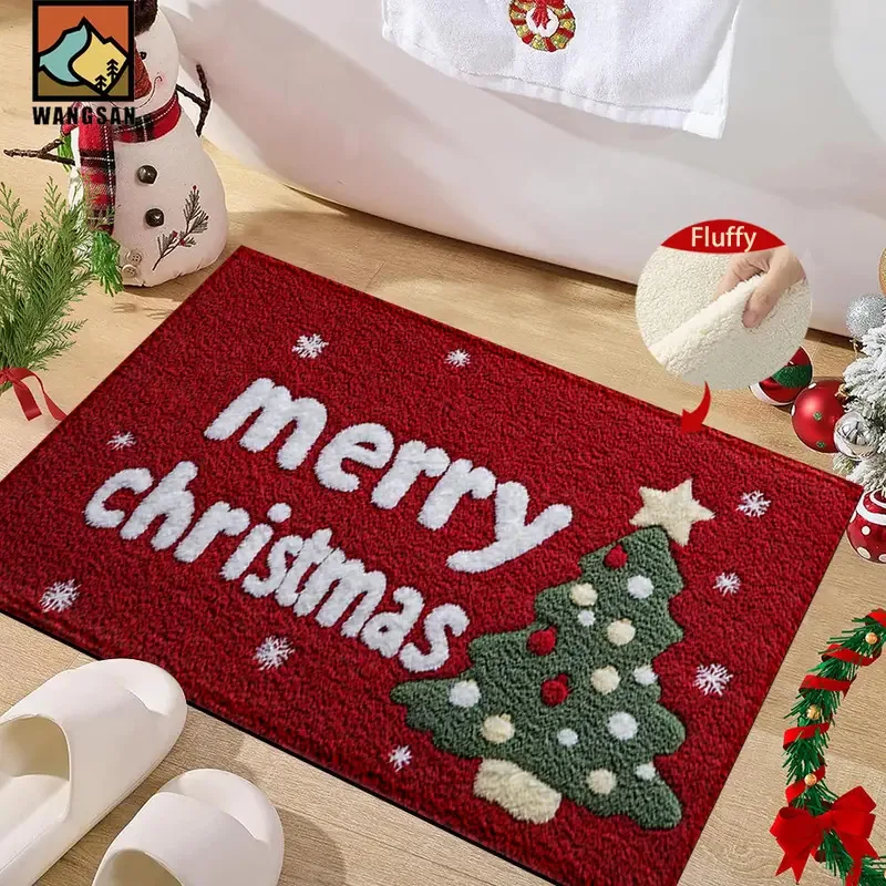 عيد الميلاد ممسحة الأحمر سانتا كلوز السجاد في الهواء الطلق والداخلي ليلة رأس السنة 2026 عيد ميلاد سعيد ديكور المنزل الحصير القدم السجاد #5