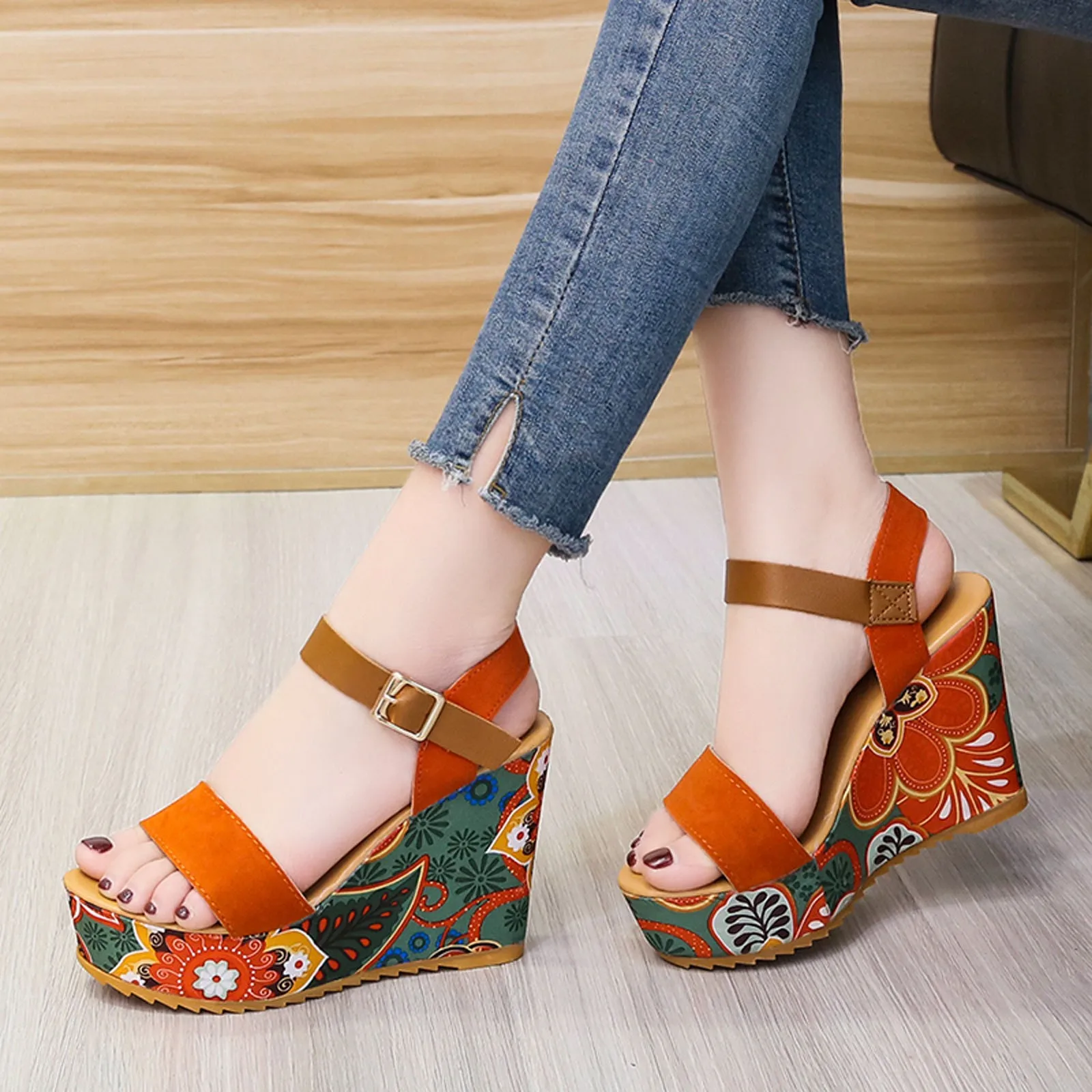 Heeled Sandals Summer Women Elegant Woman Shoes Platform Wedge Designer Womens Luxury Heels Comfortable Women's Fashion Sandal