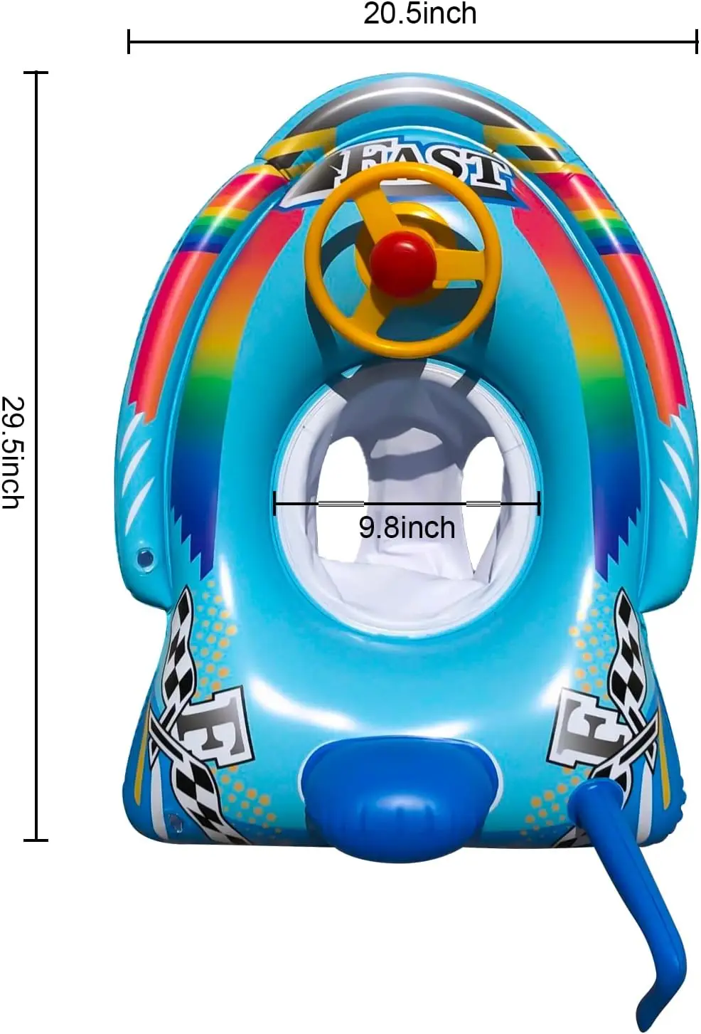 Schattig kind kinderen opblaasbaar zwembadvlotter PVC zomerzwemvlotter luchtbed meer boot zwemmen drijft met 2 handgrepen surfvlot bodybo