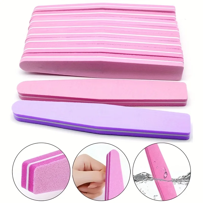 1/2/3/5/10PCS Professional Diamond Double-sided Nail File Block Polish Buffing Sanding Buffer Strip Manicure Tools Accessories