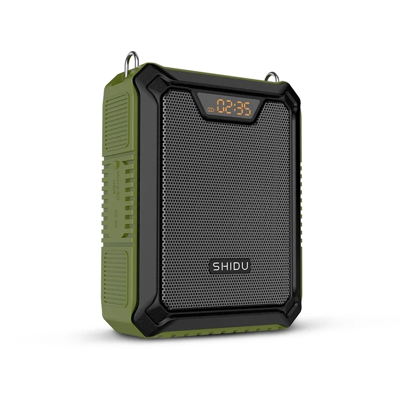 SHIDU 25W IPX 5 waterproof UHF Wireless amplifier portable Rechargeable Bluetooth PA Loudspeaker for teacher Voice amplifier