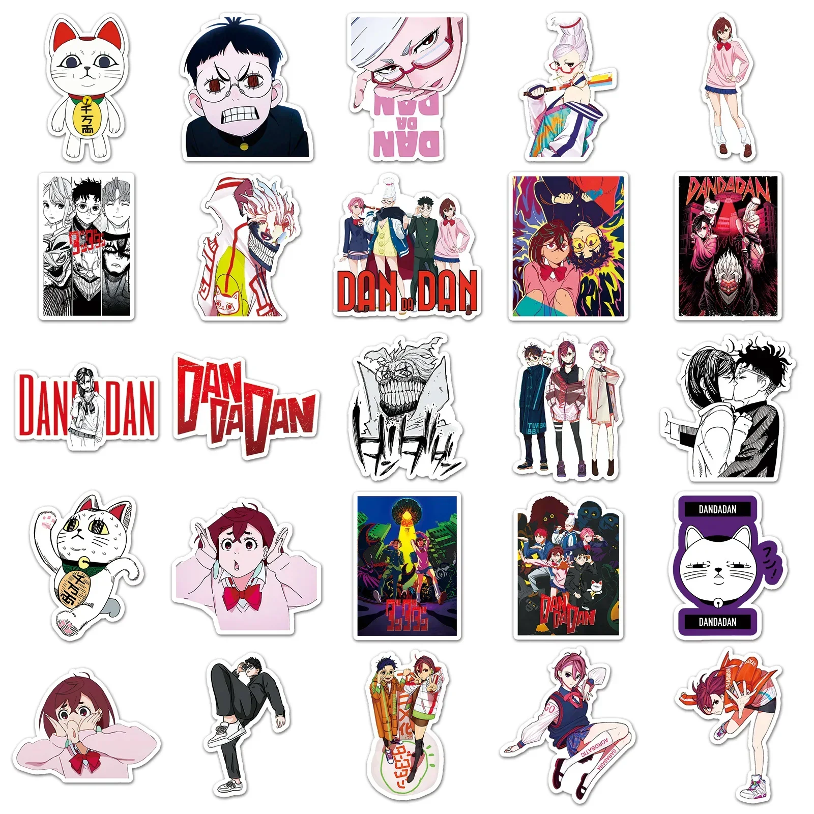 50 قطعة الكرتون دان دا دان أنيمي الكتابة على الجدران ملصق DIY بها بنفسك الديكور البلاستيكية مقاوم للماء لوح التزلج دفتر الكتابة على الجدران اللعب الهدايا #3