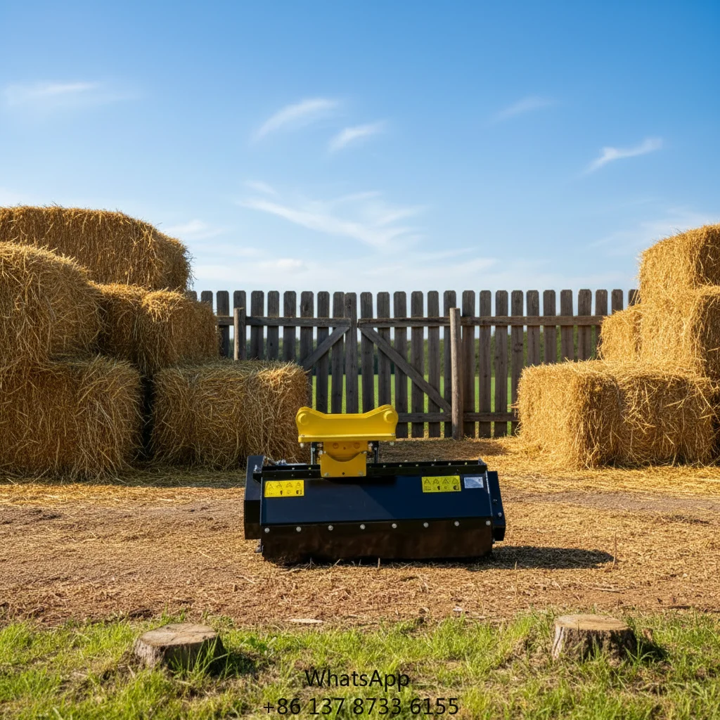 Tractor Excavator PTO Rotary Flail Mower Attachment With Gearbox And Bearing High Productivity Cutting Grass Attachment