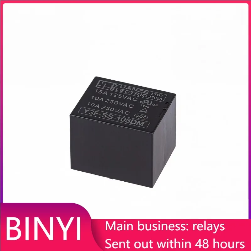 Y3F-SS-105DM 5V DC 10A 4Pin NO Small PCB Relay 15A 125VAC For Circuit Control Board Household Equipment