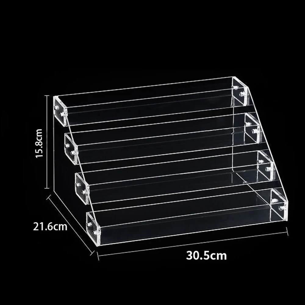 Scaffale portaoggetti in acrilico multistrato Scaffale per scaletta Scatola cieca Scaffali per esposizione di profumi per smalto Organizzazione vetrina in acrilico