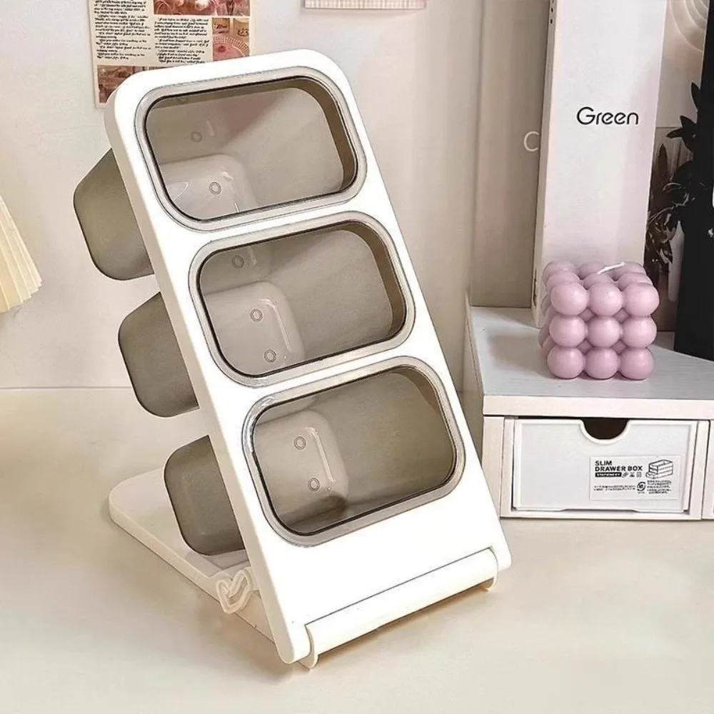 

New Large Capacity Desktop Storage Box Foldable Multifunctional Oblique Pen Holder Removable Pencil Container Desktop Organizer