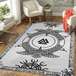 Viking Carpets Fashion 3D All Over Printed Floor Rugs for Living Room Bedroom Home Decor Polyester Anti-Slip Area Rug Sofa Mat