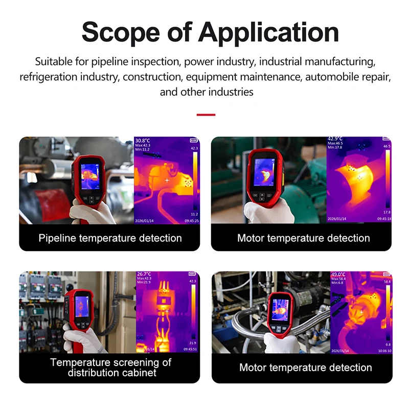 UNI-T UTI120S+ Professional Infrared Thermal Imager -20℃-550℃ 120×90 Pixels Thermal Camera 2X Super Infrared Resolution view 6