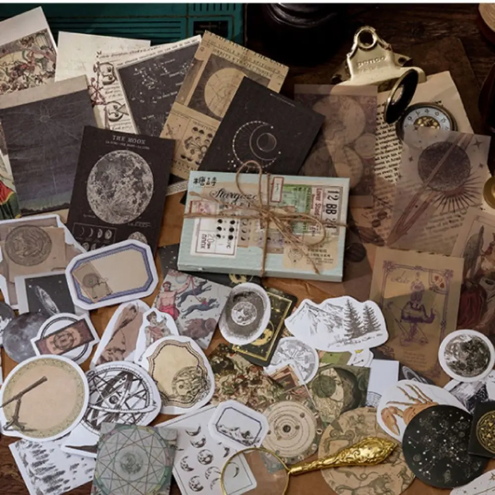 مقاوم للماء ملصقات القرطاسية خمر الإبداعية فراشة الزهور النبات سلسلة ملصقات الحيوانات الأليفة الكرتون DIY بها بنفسك سكرابوكينغ المواد