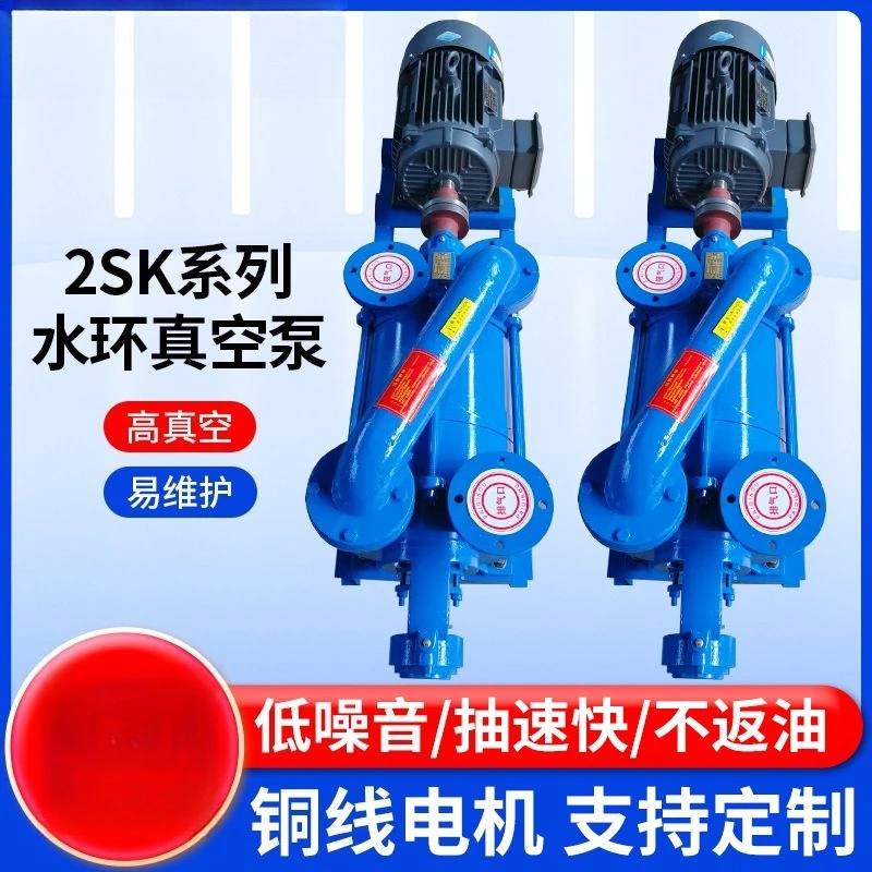 Two-stage negative pressure vacuum pump equipment Horizontal stainless steel vacuum pump
