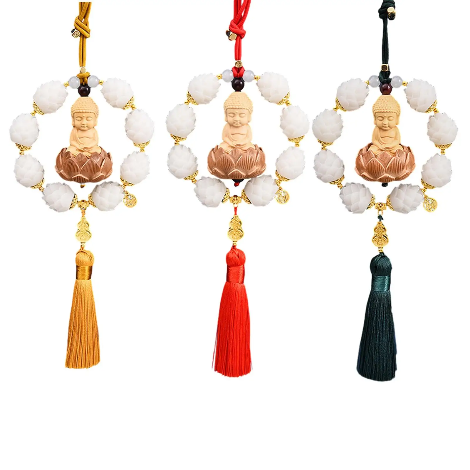 Buddha Statue Car Pendant Decorative Gift Auto Interior Dangle Automotive Accessories Dangling Ornament Car Hanging Decoration