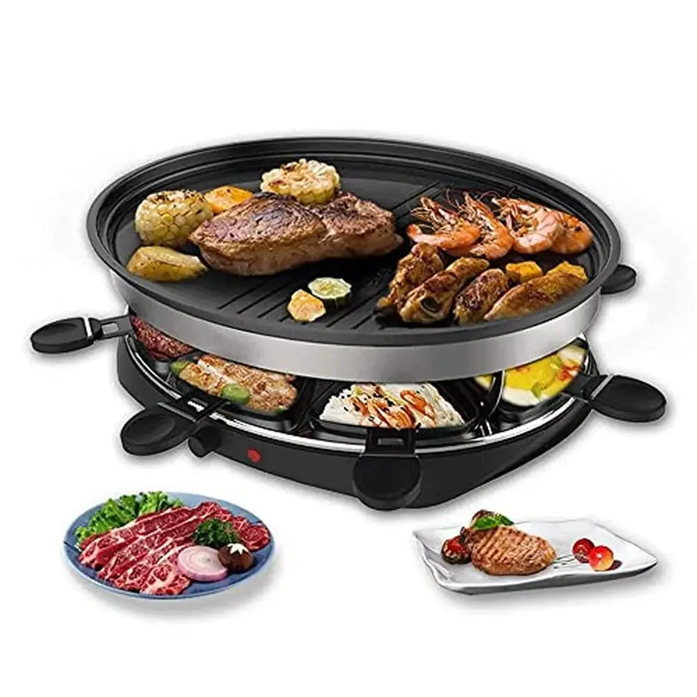 

Barbecue Grill Electric Indoor Outdoor Korean Style Multi-Function Smokeless Non-Stick Griddle Plate with Adjustable Temperature