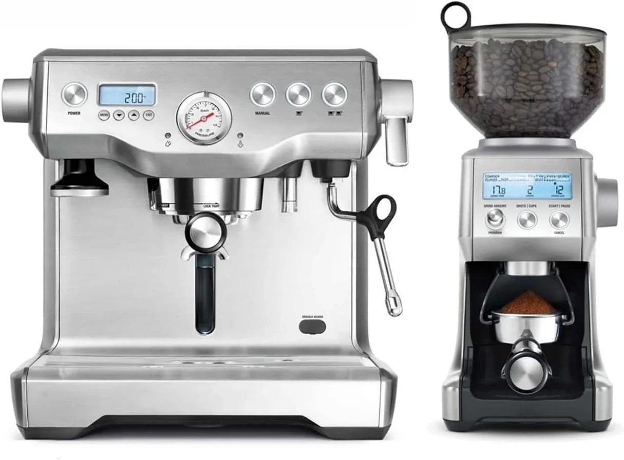

Dynamic Duo Dual Boiler Espresso Machine and Smart Grinder Pro Package, Stainless Steel - BEP920BSS