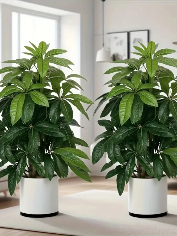 1pcs Realistic Large Green Plants Artificial Money Tree Palm for Outdoor Garden Weddings Parties Balcony Porch Yard Christmas