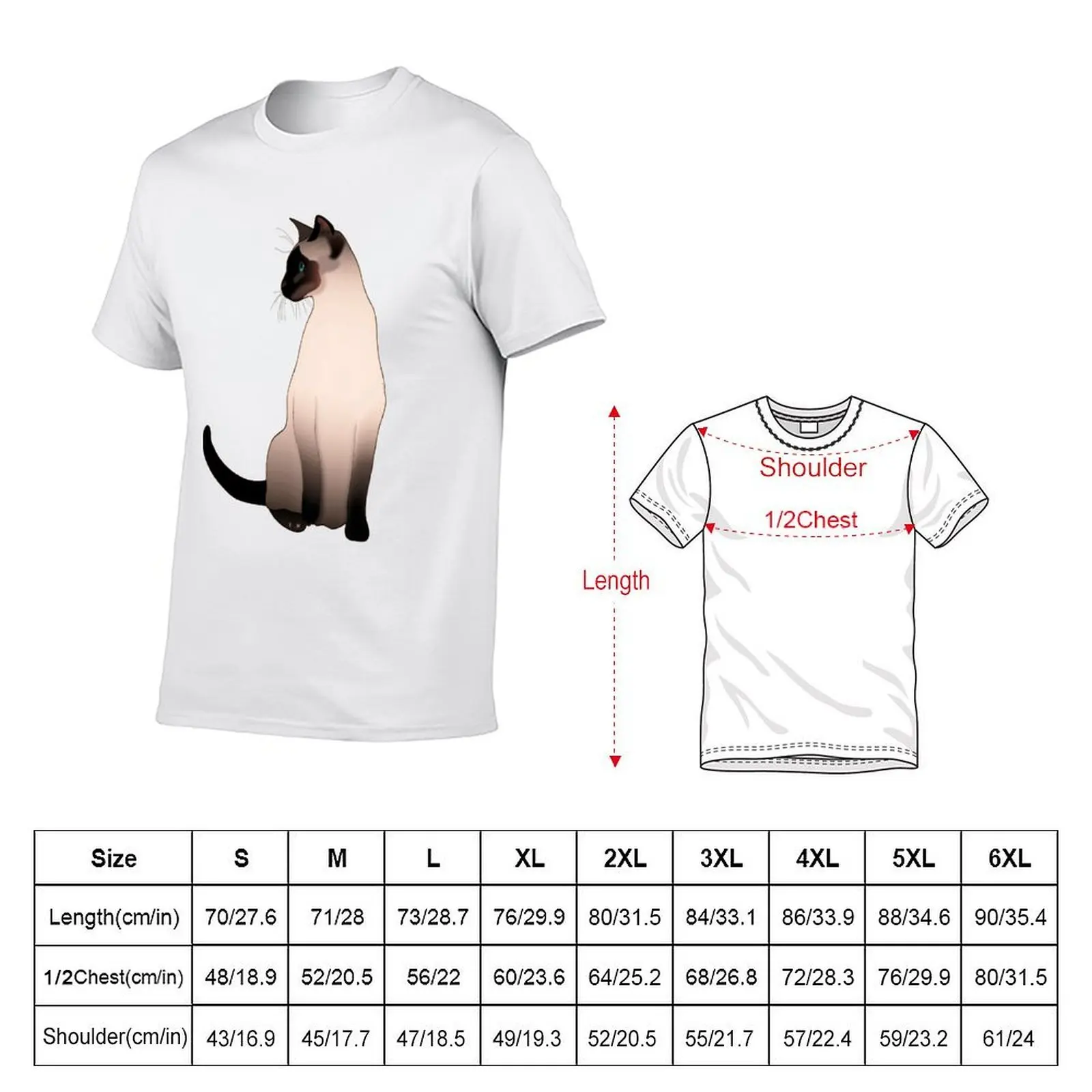 Seal Point Siamese Cat T-Shirt t shirts for man cotton soft graphic t shirts for man man graphic t shirt T-shirt