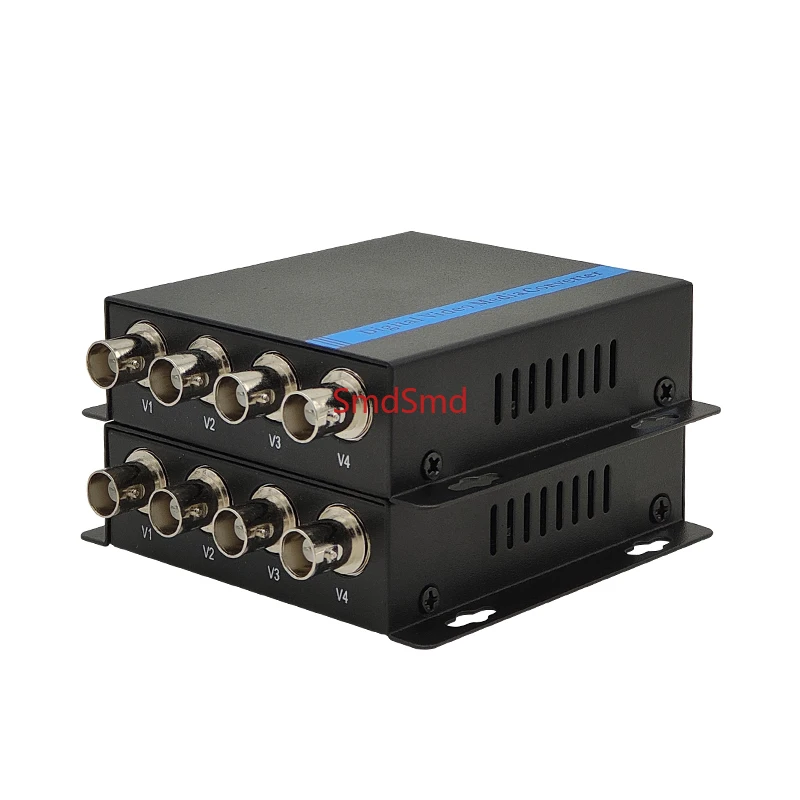 4-channel fiber optical converter, optical transmitter and receiver 4ch + RS485 data, 1 pair, 2 pieces/lot