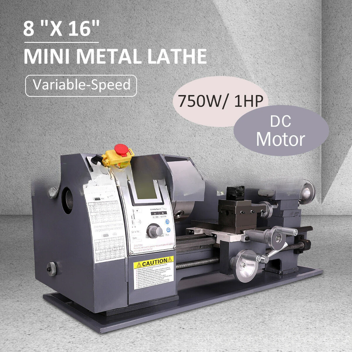 

750WMX-210 Household metal woodworking lathe 8X16