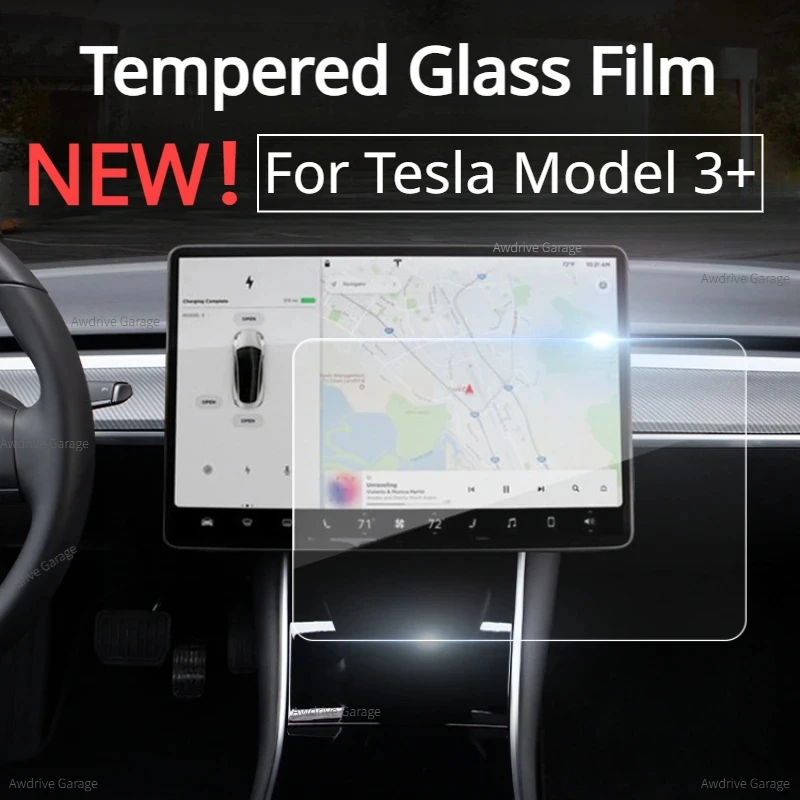 

Tempered Glass for Tesla Model 3 Highland 2024 Central Control/Rear Row Navigation Protector Film Touchscreen Car Accessories