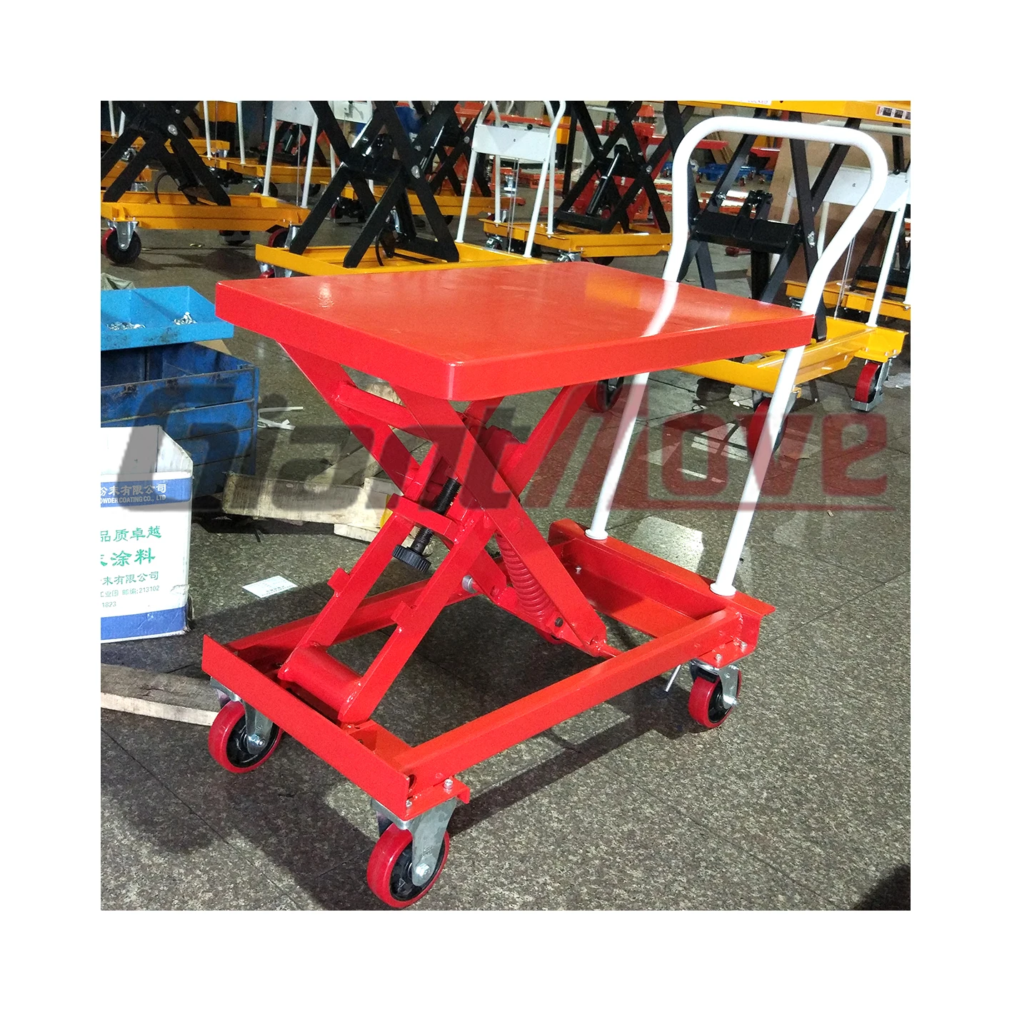 Factory Outlet Work Platform Truck Spring Loaded Lift Table Spring Lift Trolley 400 Kg Manual Hydraulic Lift Tables