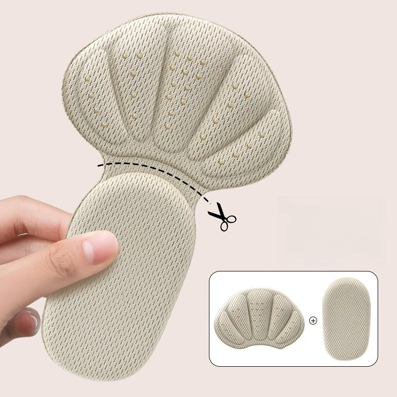 2/4 قطعة وسادة كعب الإسفنج أحذية رياضية منصات حماية الكعب الحذاء حجم المخفض نصف وسادة كعب إدراج T-شكل حذاء وسادة العناية بالقدم #2
