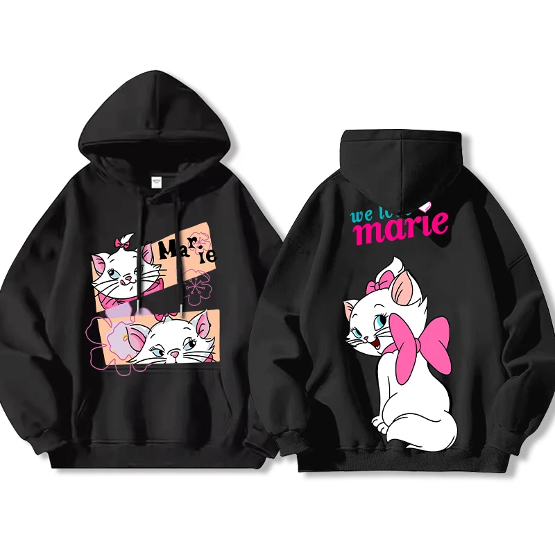 Soft and cute Mary Cat Cartoon Anime periphery Women's Hoodie Autumn and Winter new style Casual Couple's clothing hoodie