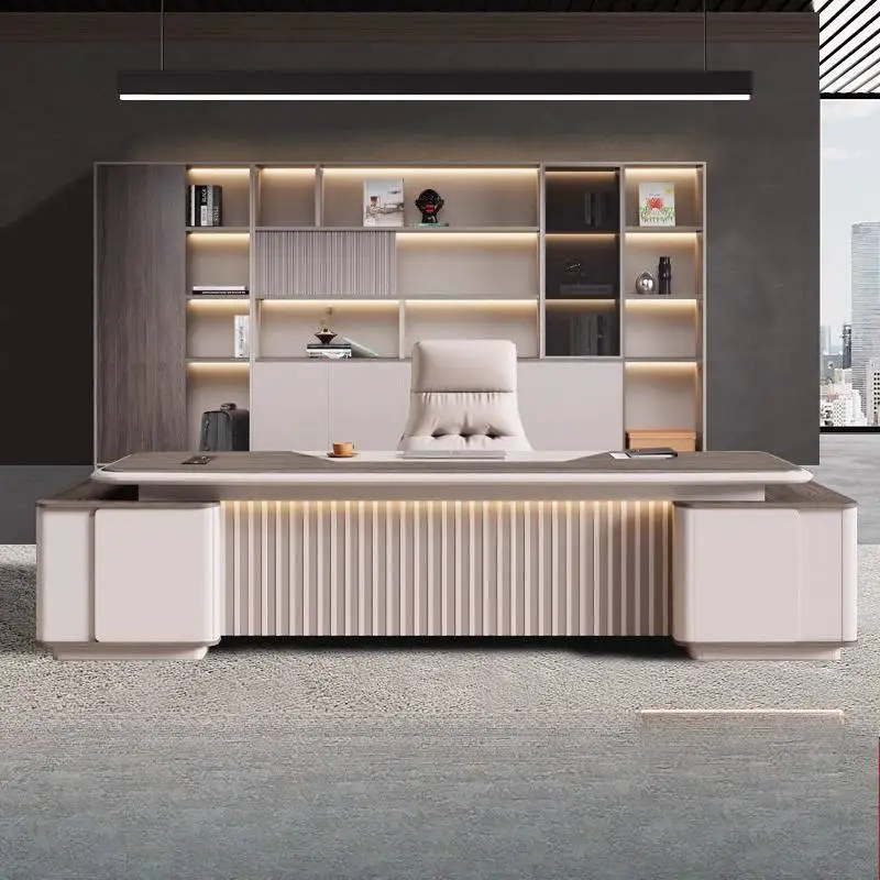 Drawers Luxury Executive Office Desk Designer Big Modern Gaming Computer Standing Drawers Mesa Escriotorio Work Station Table