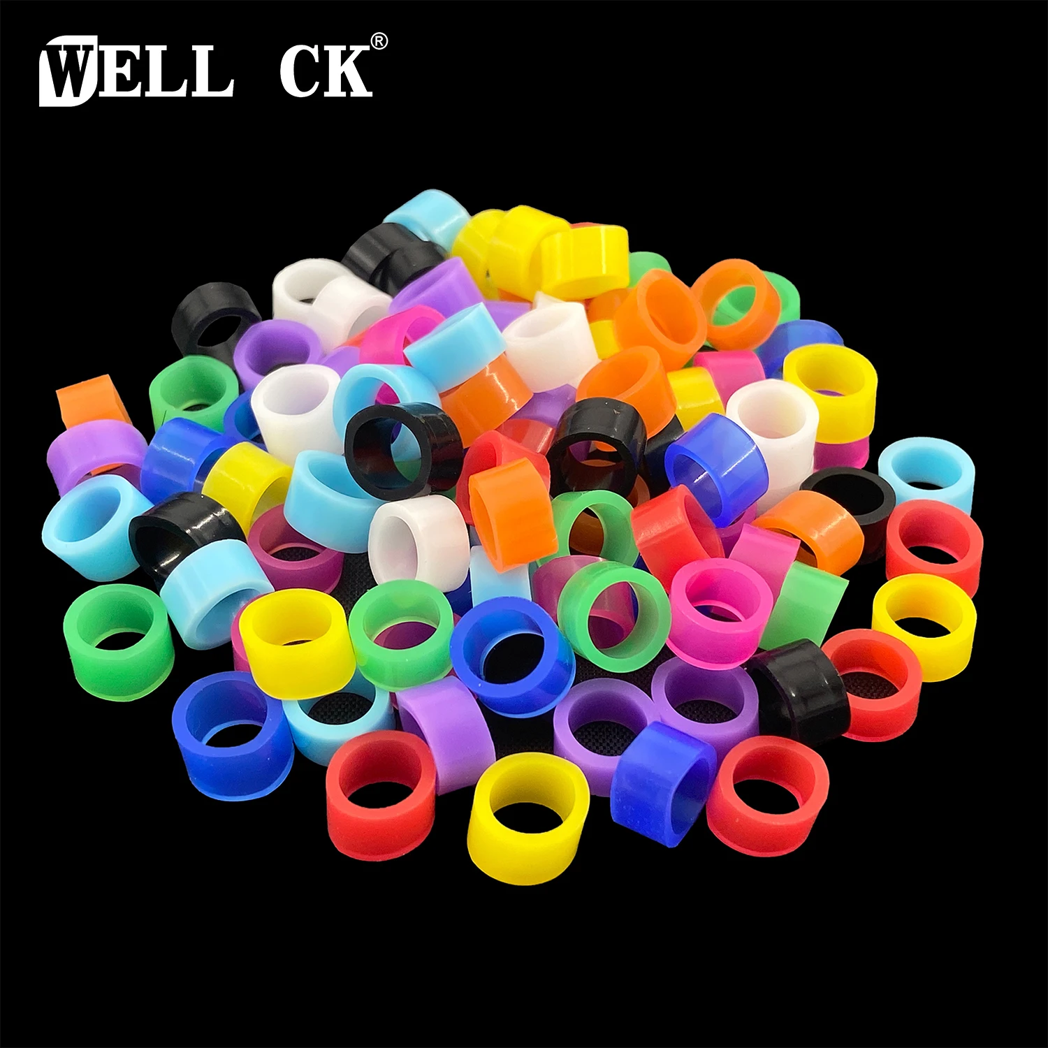 100pcs/Box WELLCK Silicone Dental Instrument Color Code Rings Multi-Color Autoclavable Disinfection Orthodontic Universal Circle