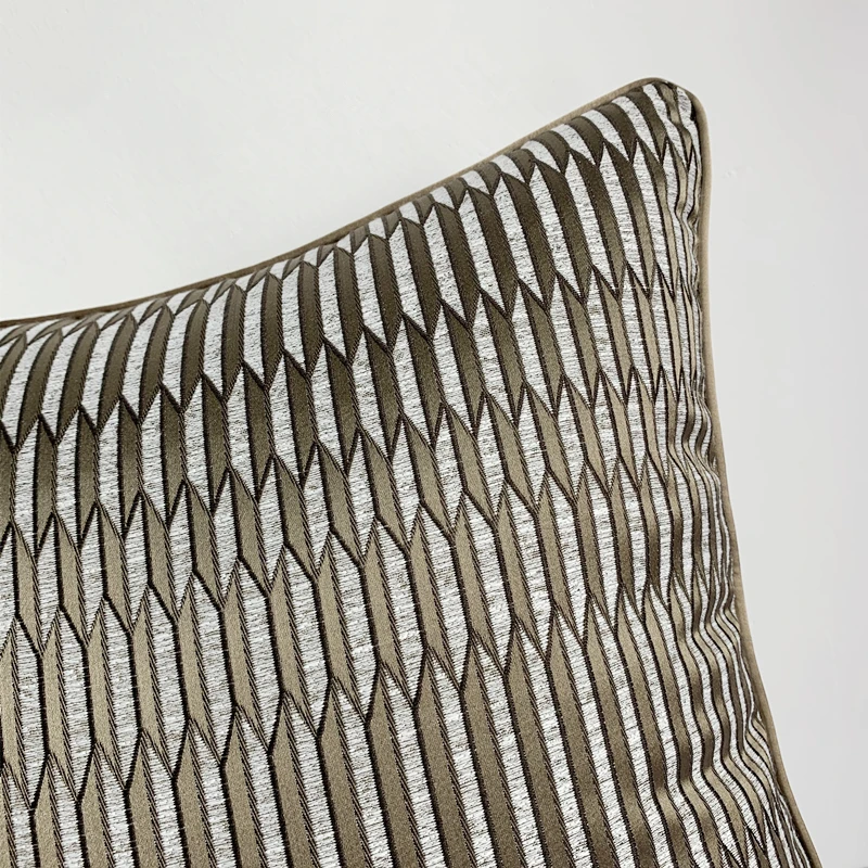 Modern Fashion Geometric Brown White Pillow Case Patterns Sofa Chair Designer Hotel Cushion Cover Decorative Gift Home 45x45cm
