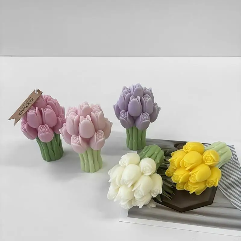 Tulips Bouquets Mold Flower Craft Molds for Hand-Making