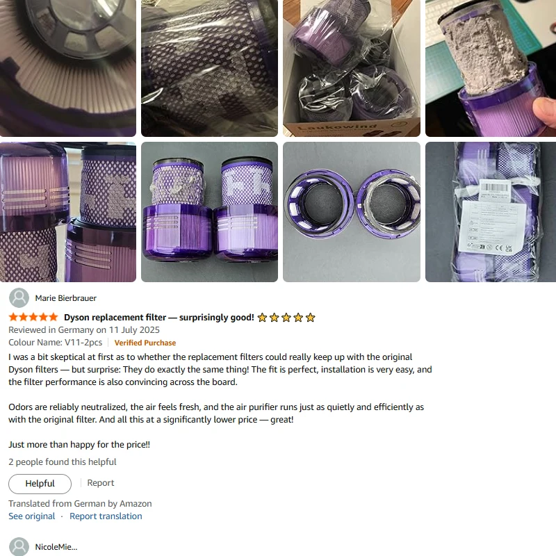 1-4 قطع من فلاتر دايسون V12 Detect Slim، فلتر بديل للمكنسة الكهربائية الرقيقة المطلقة ذات النظافة الإضافية، الجزء 971517-01 #3