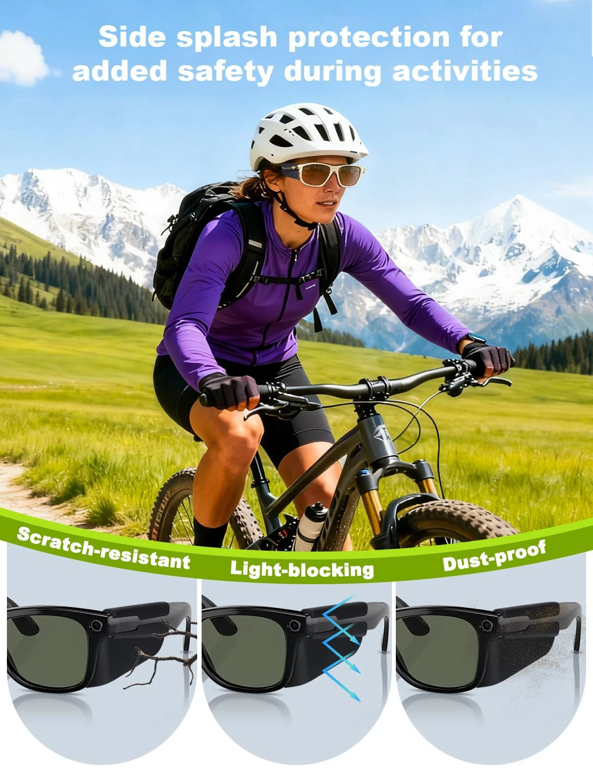 Silicone Light Blocking Plate for Raybam Meta (Wayfarer, Skyler, Headliner)& Oakley Meta HSTN Smart Glasses Anti-glare Light